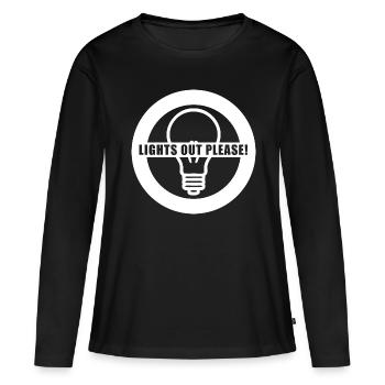Éteindre la lumière de la lampe éteindre la lumière - T-shirt manches longues Premium bio Femme - noir - Devant - Julia (174cm)