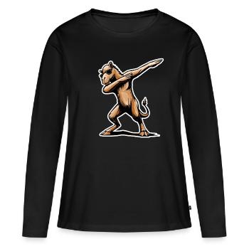 Cadeau élégant de dromadaire de dromadaire - T-shirt manches longues Premium bio Femme - noir - Devant - Julia (174cm)