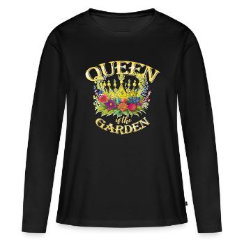 For hobby gardeners, flower lovers and nature lovers - Women's Premium Organic Long Sleeve Shirt - black - Front - Julia (174cm)