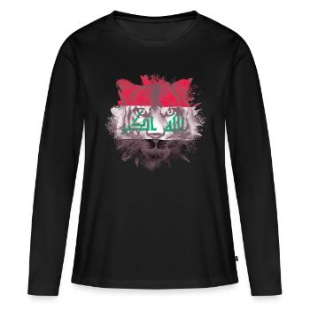 Irak - T-shirt manches longues Premium bio Femme - noir - Devant - Julia (174cm)