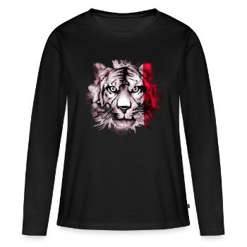 Malte - T-shirt manches longues Premium bio Femme - noir - Devant - Julia (174cm)