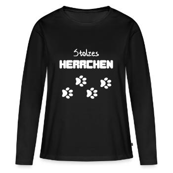 Hund Herrchen Hundebesitzer - Frauen Premium Bio Langarmshirt - Schwarz - Vorne - Julia (174cm)