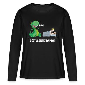 Coitus Interraptor - Frauen Premium Bio Langarmshirt - Schwarz - Vorne - Julia (174cm)