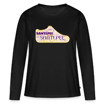 Santepee sneaker theme - Women's Premium Organic Long Sleeve Shirt - black - Front - Julia (174cm)