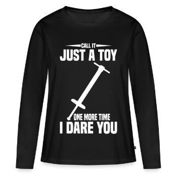 Pogo Stick Saut juste un jouet Pogo Stick Rebondissant - T-shirt manches longues Premium bio Femme - noir - Devant - Julia (174cm)