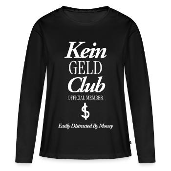 Club sans argent - T-shirt manches longues Premium bio Femme - noir - Devant - Julia (174cm)