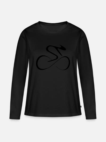 Fahrrad Rennrad - Frauen Premium Bio Langarmshirt - Schwarz