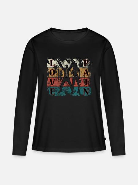 Domina mit Sklave - Frauen Premium Bio Langarmshirt - Schwarz
