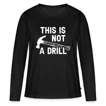 Ce n’est pas un exercice - T-shirt manches longues Premium bio Femme - noir - Devant - Julia (174cm)