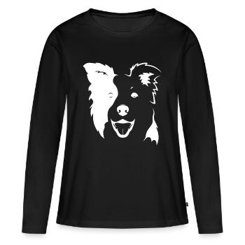 Agilité de chien de chien - T-shirt manches longues Premium bio Femme - noir - Devant - Julia (174cm)