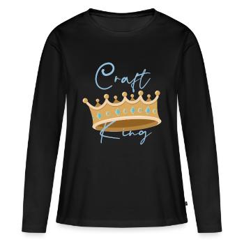 Roi - T-shirt manches longues Premium bio Femme - noir - Devant - Julia (174cm)