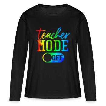 Enseignant, école primaire, enseignement primaire, diplôme d’enseignant - T-shirt manches longues Premium bio Femme - noir - Devant - Julia (174cm)