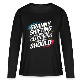 Parfait pour les fans de technologie automobile à l’ancienne - T-shirt manches longues Premium bio Femme - noir - Devant - Julia (174cm)