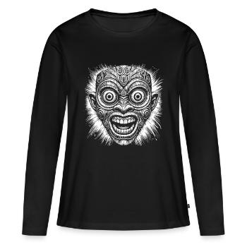 Masque - T-shirt manches longues Premium bio Femme - noir - Devant - Julia (174cm)