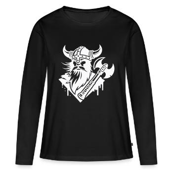 Guerriers vikings - T-shirt manches longues Premium bio Femme - noir - Devant - Julia (174cm)