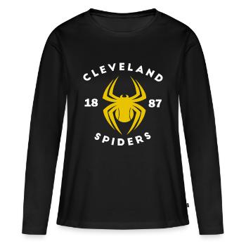 Vintage Cleveland Spiders Baseball - T-shirt manches longues Premium bio Femme - noir - Devant - Julia (174cm)