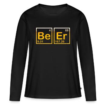 Beer - Frauen Premium Bio Langarmshirt - Schwarz - Vorne - Julia (174cm)