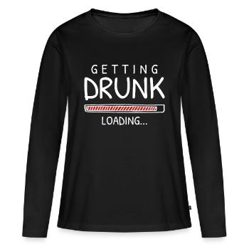 Betrunkenes Laden - Frauen Premium Bio Langarmshirt - Schwarz - Vorne - Julia (174cm)