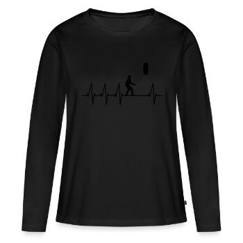 Kiting - Women's Premium Organic Long Sleeve Shirt - black - Front - Julia (174cm)