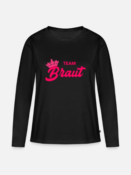 Team Braut - Frauen Premium Bio Langarmshirt - Schwarz