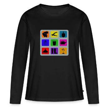 Gartenarbeit - Frauen Premium Bio Langarmshirt - Schwarz - Vorne - Julia (174cm)