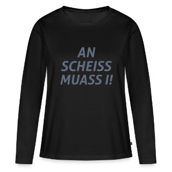 Bavarian saying - Women's Premium Organic Long Sleeve Shirt - black - Front - Julia (174cm)