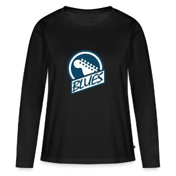 Blues - T-shirt manches longues Premium bio Femme - noir - Devant - Julia (174cm)