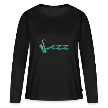 jazz - T-shirt manches longues Premium bio Femme - noir - Devant - Julia (174cm)