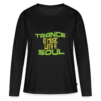 Trance - Frauen Premium Bio Langarmshirt - Schwarz - Vorne - Julia (174cm)