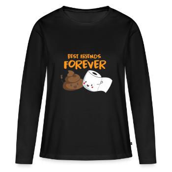 Beste Freunde - Frauen Premium Bio Langarmshirt - Schwarz - Vorne - Julia (174cm)