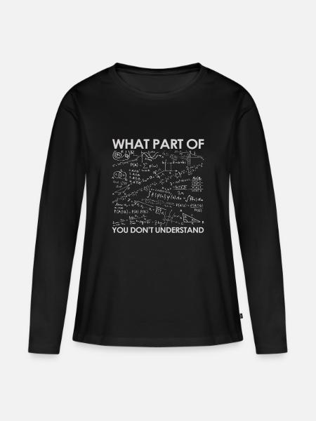math - Premium økologisk langærmet T-shirt til kvinder - sort