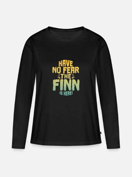 Finnländer - Frauen Premium Bio Langarmshirt - Schwarz