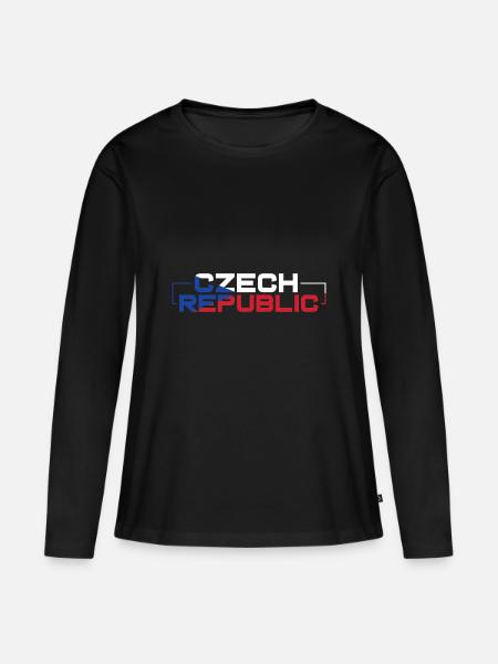 Tschechien - Frauen Premium Bio Langarmshirt - Schwarz