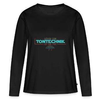 Ingénieur du son - T-shirt manches longues Premium bio Femme - noir - Devant - Julia (174cm)