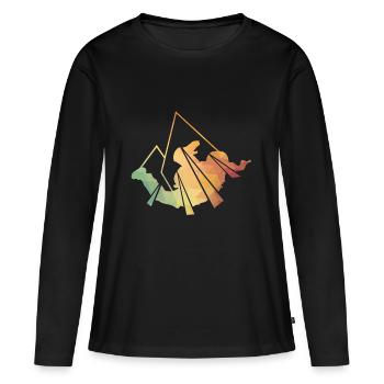 Skydiving - Women's Premium Organic Long Sleeve Shirt - black - Front - Julia (174cm)