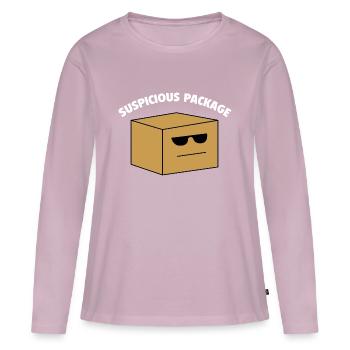 Suspicious Package - Women's Premium Organic Long Sleeve Shirt - dusky pink - Front - Julia (174cm)