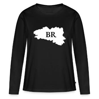 Bretagne Bretonen Bretonen Ich liebe Brittany Breizh - Frauen Premium Bio Langarmshirt - Schwarz - Vorne - Julia (174cm)
