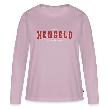 Hengelo - Women's Premium Organic Long Sleeve Shirt - dusky pink - Front - Julia (174cm)
