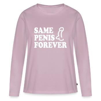 Same penis forever - Frauen Premium Bio Langarmshirt - Altrosa - Vorne - Julia (174cm)