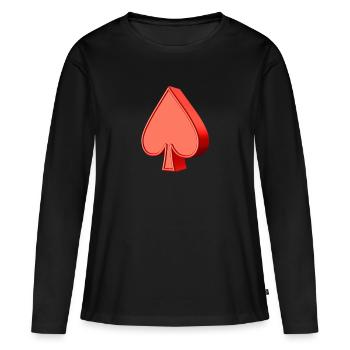 Pique - - T-shirt manches longues Premium bio Femme - noir - Devant - Julia (174cm)