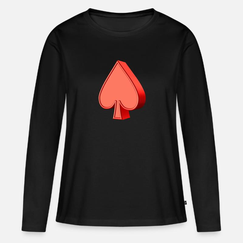 Pik - Pique - Frauen Premium Bio Langarmshirt - Schwarz