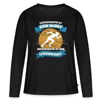 Leichtathletik - Frauen Premium Bio Langarmshirt - Schwarz - Vorne - Julia (174cm)