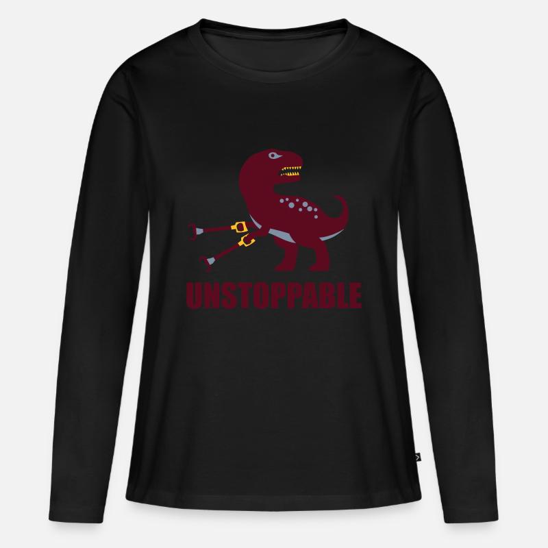 Unstoppable - Frauen Premium Bio Langarmshirt - Schwarz