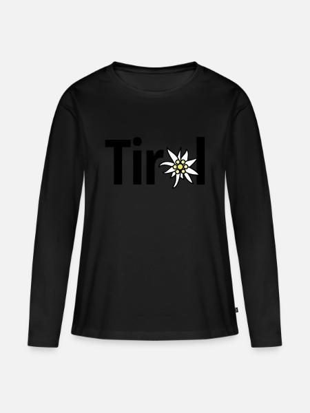 Tirol - Frauen Premium Bio Langarmshirt - Schwarz