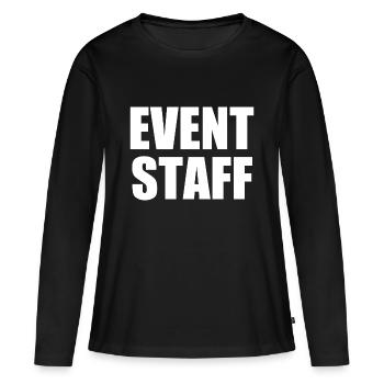 Event staff - Frauen Premium Bio Langarmshirt - Schwarz - Vorne - Julia (174cm)