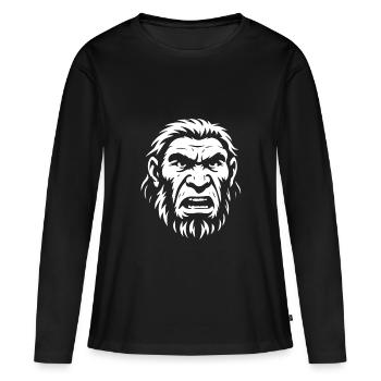 Neanderthal Costume Carnival Gift - Women's Premium Organic Long Sleeve Shirt - black - Front - Julia (174cm)