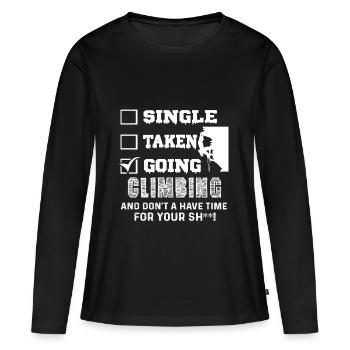 Climbing Relationship Status - Women's Premium Organic Long Sleeve Shirt - black - Front - Julia (174cm)