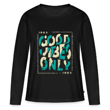 1963 Birthday 1963 Vintage 1963 Gift 1963 - Women's Premium Organic Long Sleeve Shirt - black - Front - Julia (174cm)