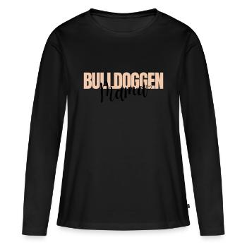 Bulldog MOM Bulldog Bulldogs MAMA - T-shirt manches longues Premium bio Femme - noir - Devant - Julia (174cm)