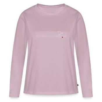faith hope love (1) - Women's Premium Organic Long Sleeve Shirt - dusky pink - Front - Julia (174cm)
